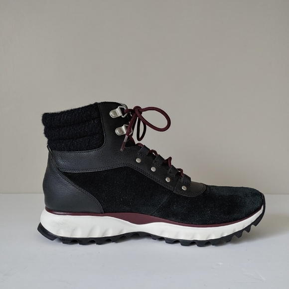 Cole Haan Zerogrand Xc Hiker Boots Size 10 Black Suede - Picture 11 of 15
